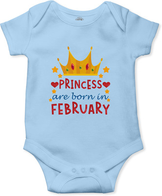 THE PRINT PLATTER Romper For Baby Boys & Baby Girls Graphic Print Pure Cotton(Light Blue, Pack of 1)