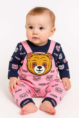 Harshita Romper For Baby Boys & Baby Girls Casual Animal Print Wool Blend(Pink, Pack of 1)