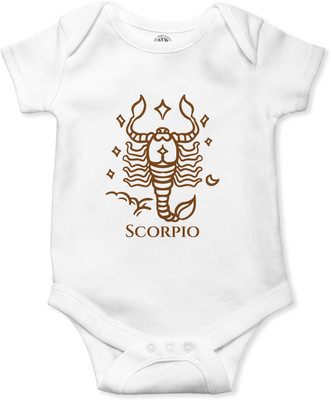 THE PRINT PLATTER Romper For Baby Boys & Baby Girls Graphic Print Pure Cotton(White, Pack of 1)