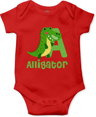 THE PRINT PLATTER Romper For Baby Boys & Baby Girls Printed Pure Cotton(Red, Pack of 1)