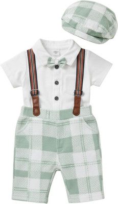 Trusted by Moms Dungaree For Baby Girls Casual Printed Pure Cotton(Light Green, Pack of 1)