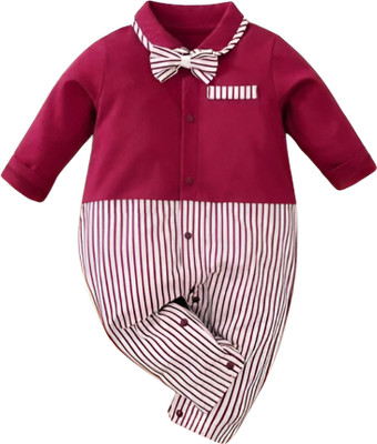 Asteria Baby Boys & Baby Girls Casual Dungaree and Romper Romper(Red)