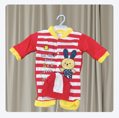 COSTUMEMASTER Dungaree For Baby Boys & Baby Girls Casual Printed Hosiery(Multicolor, Pack of 1)