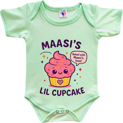 Cutie Pals Romper For Baby Boys & Baby Girls Casual Graphic Print Cotton Blend(Green, Pack of 1)