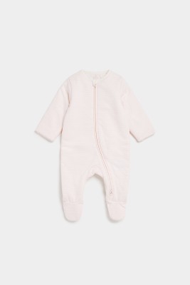 Mothercare Romper For Baby Boys & Baby Girls Casual Solid Cotton Blend(Pink, Pack of 1)