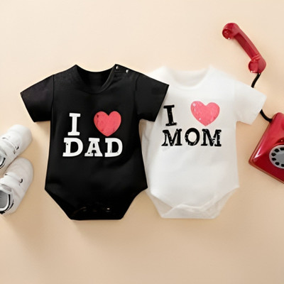 Rithi Fashion Romper For Baby Boys & Baby Girls Casual Printed Pure Cotton(Multicolor, Pack of 2)