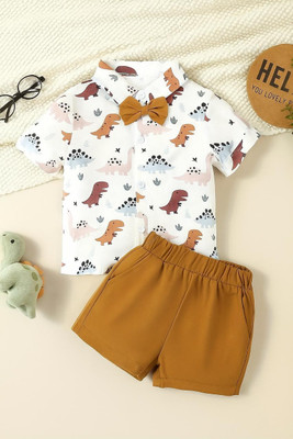 ULTRINA Baby Boys Party(Festive) Shirt Shorts(White)