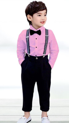 ZIKIGO Dungaree For Boys Party Solid Cotton Blend(Blue, Pack of 1)