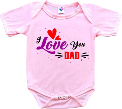 Cute Palls Romper For Baby Boys & Baby Girls Casual Graphic Print Cotton Blend(Pink, Pack of 1)