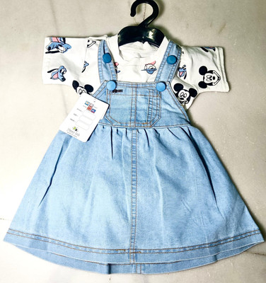 kidschoice Dungaree For Baby Boys & Baby Girls Party Printed, Solid Denim(Blue, Pack of 1)