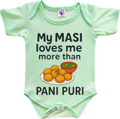 Cute Palls Romper For Baby Boys & Baby Girls Casual Printed Cotton Blend(Light Green, Pack of 1)