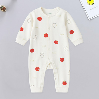 Luay Romper For Baby Boys & Baby Girls Casual Printed Pure Cotton(White, Pack of 1)
