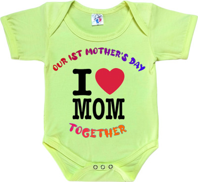 Cute Palls Romper For Baby Boys & Baby Girls Casual Graphic Print Cotton Blend(Green, Pack of 1)
