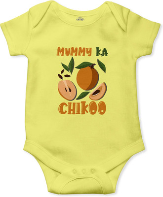 swaggers Romper For Baby Boys & Baby Girls Casual Graphic Print Cotton Blend(Yellow, Pack of 1)