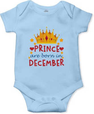 THE PRINT PLATTER Romper For Baby Boys & Baby Girls Printed Pure Cotton(Light Blue, Pack of 1)