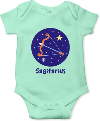 THE PRINT PLATTER Romper For Baby Boys & Baby Girls Graphic Print Pure Cotton(Light Green, Pack of 1)