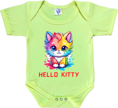 Cute Palls Romper For Baby Boys & Baby Girls Casual Printed Cotton Blend(Green, Pack of 1)