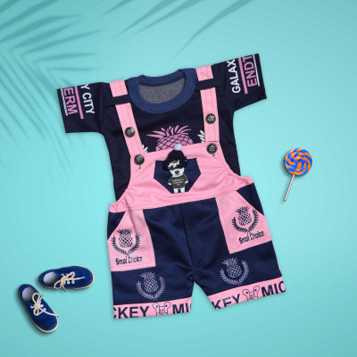 MARUF DRESSES Baby Boys & Baby Girls Party(Festive) Dungaree Dungaree(Pink)