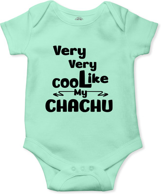 THE PRINT PLATTER Romper For Baby Boys & Baby Girls Casual Graphic Print Cotton Blend(Light Green, Pack of 1)