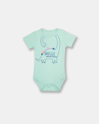 YUV Romper For Baby Boys & Baby Girls Casual Printed Pure Cotton(Green, Pack of 1)