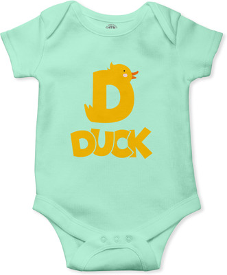 THE PRINT PLATTER Romper For Baby Boys & Baby Girls Printed Pure Cotton(Light Green, Pack of 1)