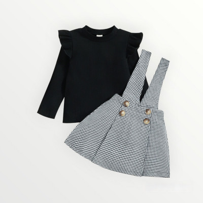 Stinity Dungaree For Boys Party Printed Hosiery(Black, Pack of 1)