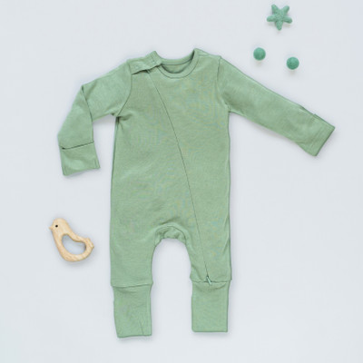 Cocoon Care Romper For Baby Boys & Baby Girls Casual Solid Pure Cotton(Green, Pack of 1)