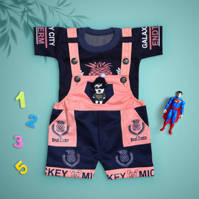 MARUF DRESSES Baby Boys & Baby Girls Party(Festive) Dungaree Dungaree(Peach)
