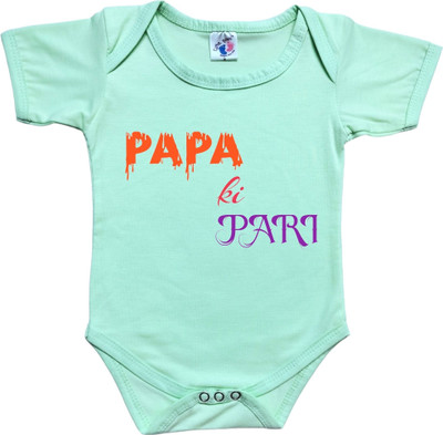 Cutie Pals Romper For Baby Boys & Baby Girls Casual Graphic Print Cotton Blend(Green, Pack of 1)