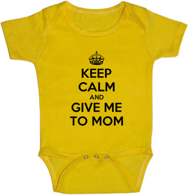 Mooch Wale Romper For Baby Boys & Baby Girls Casual Printed Cotton Blend(Yellow, Pack of 1)