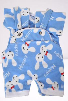 Kapil Collection Dungaree For Baby Boys & Baby Girls Casual Printed Wool Blend(Blue, Pack of 1)