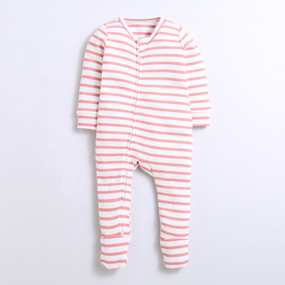 nino bambino Romper For Baby Boys & Baby Girls Casual Striped Pure Cotton(Light Blue, Pack of 1)