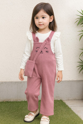 JhilikGarments Girls Hello Kitty Casual Dungaree Dungaree(Onion)