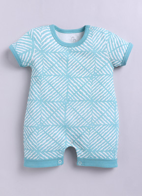 BabyGo Romper For Baby Boys & Baby Girls Casual Printed Pure Cotton(Light Green, Pack of 1)