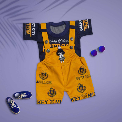 MARUF DRESSES Baby Boys & Baby Girls Party(Festive) Dungaree Dungaree(Mustard)