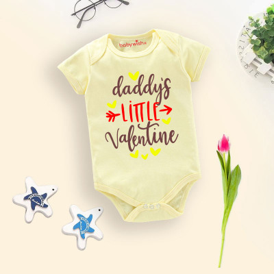 Babywish Romper For Baby Boys & Baby Girls Casual Printed Cotton Blend(Yellow, Pack of 1)