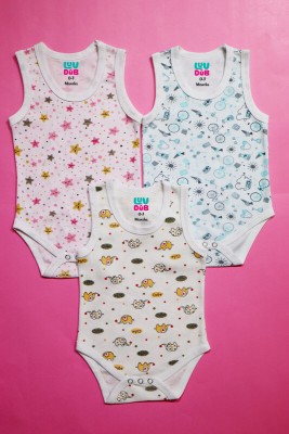 LUV-DUB Romper For Baby Boys & Baby Girls Casual Graphic Print Pure Cotton(Multicolor, Pack of 3)