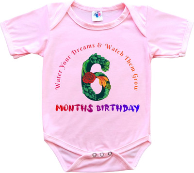 Cutie Pals Romper For Baby Boys & Baby Girls Casual Graphic Print Cotton Blend(Pink, Pack of 1)