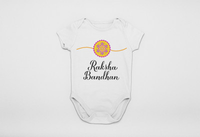 inkwale Romper For Baby Boys & Baby Girls Casual Graphic Print Cotton Blend(Yellow, Pack of 1)