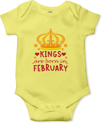 THE PRINT PLATTER Romper For Baby Boys & Baby Girls Printed Pure Cotton(Yellow, Pack of 1)