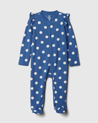 GAP Dungaree For Baby Boys & Baby Girls Casual Polka Print Pure Cotton(Dark Blue, Pack of 1)