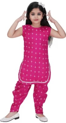 BroTraders Baby Girls Party(Festive) Dress Pyjama(Pink)