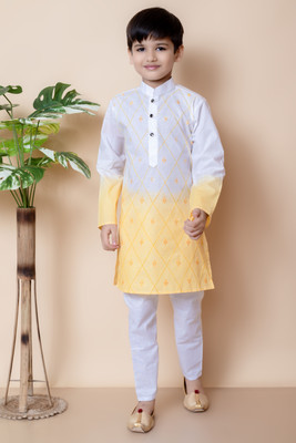 NFC CREATION Boys Festive & Party, Wedding Kurta and Pyjama Set(White Pack of 1)