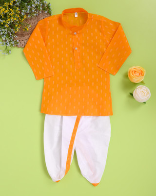 Elegant Attire Baby Boys Festive & Party Kurta and Pyjama Set(Yellow Pack of 1)