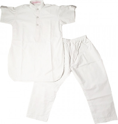 harshvardhanmart Boys Festive & Party Kurta and Pyjama Set(White Pack of 1)