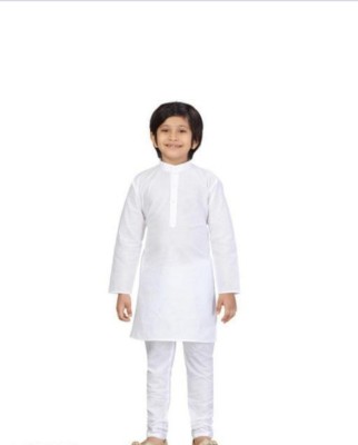 Ganesh Creation GC Boys Festive & Party Kurta and Pyjama Set(White Pack of 1)