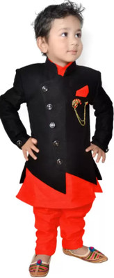 NSZ Baby Boys Formal, Festive & Party, Wedding Shirt, Waistcoat and Pant Set(Black Pack of 1)