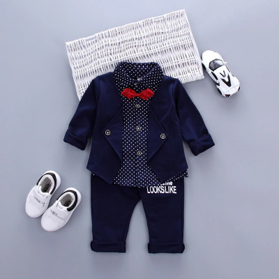 KHODIYAR FASHION Baby Boys Casual Blazer, Shirt and Trouser Set(Blue Pack of 1)