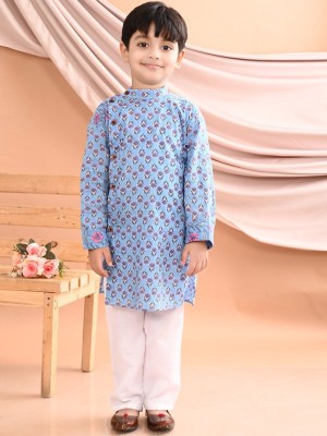 Sangria Girls Festive & Party Kurta and Pyjama Set(Multicolor Pack of 2)