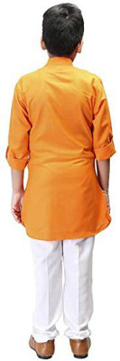 seetoo Boys Festive & Party Kurta and Pyjama Set(Black Pack of 1)